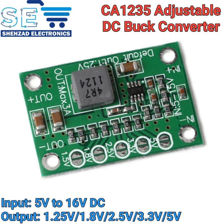 CA1235 Adjustable Power Module CA-1235 Buck Power Module 1.25V 1.5 1.8 2.5 3.3 5V Output 5-16V Input Step-Down Power Supply