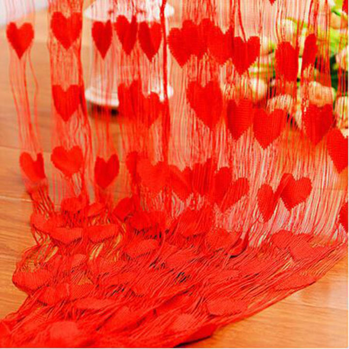 Red Wire String Blinds Curtain