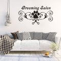 Grooming Salon Wall Decals Dog Paw Print Vinyl Poster Pet Shops Decor Pets Grooming Scissor Wall Art Sticker Pet Shop. 