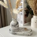 Beautiful 2pc set | concrete 2pc set | mini vase and oval tray set | Home decoration ideas. 