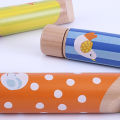 Cartoon Wooden Push Pull Flute Whistle Musical Instrument Education Kids Toy. 