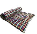 Polyester Filled Gadda For Single Bed & Floor Folding Mattress Multi-Colored Gada. 