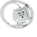 Universal 3 pin Socket Extension Board with Flexible Two Core Round Cable and Without Cable. 