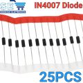 25/100PCS IN4007 1000V 1A Rectifier Diode. 