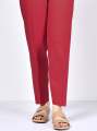 Neat Stitched Red Cotton Straight Trouser Capri Pants For Girls Ladies-Assorted Colors Available. 