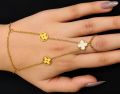 Trending Stainless steel  | Premium  ANJA | Anti - tarnish | waterproof | clover design | Girls jewellery | Elegent. 