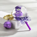 Internet celebrity dithering sound blind TV key chain bag pendant creative floating Kuromi Acrylic oil flowing sand bottle. 