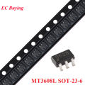20Pcs/5pcs MT3608 FM3608 3608 MT3608L B628 SOT23-6 SOT-23-6 2.5A High Efficiency 1.2MHz Current Mode Boost Converter IC Chip. 