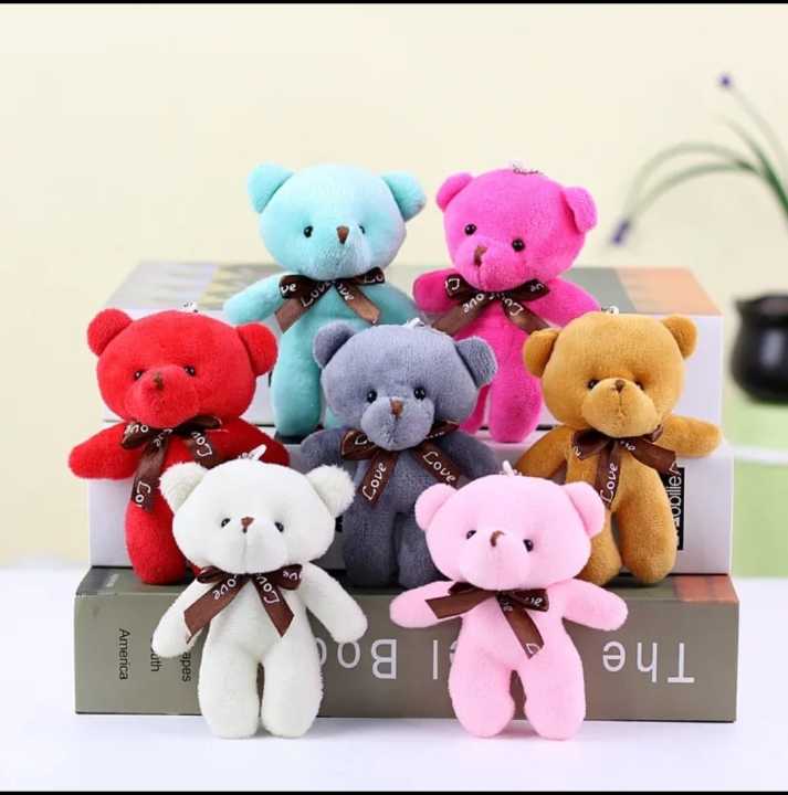 Stuffed Animal Bear Pendant Plush Teddy Bear Key-chains ,Bag Charm keyring - Silicon keychain - keychain for boys - keychain for kids - keychain for girls - keychain for bag - stationary - keychain for car - customized keychain - High quality