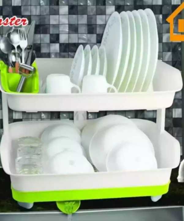 Double%20Layer%20Dish%20Rack%20with%20Water%20Drainer%20-%20Two-Tier%20Kitchen%20Organizer,%20Multicolor%20-%20Image%202