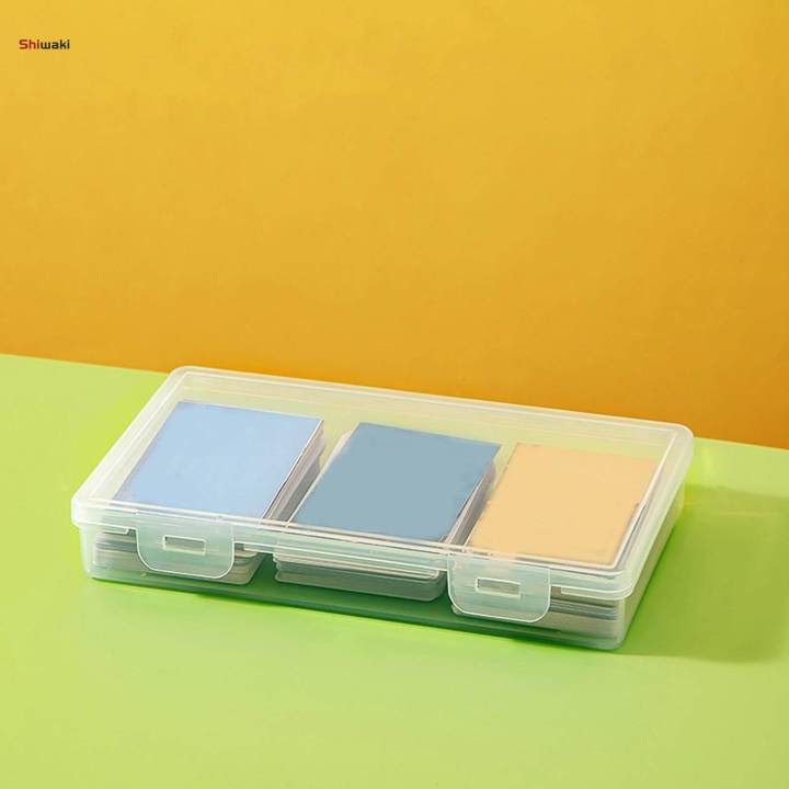 Picture Storage Box with Lid Clear Dustproof Wear Resistance Craft Keeper Photo Box for Stamps 410ml