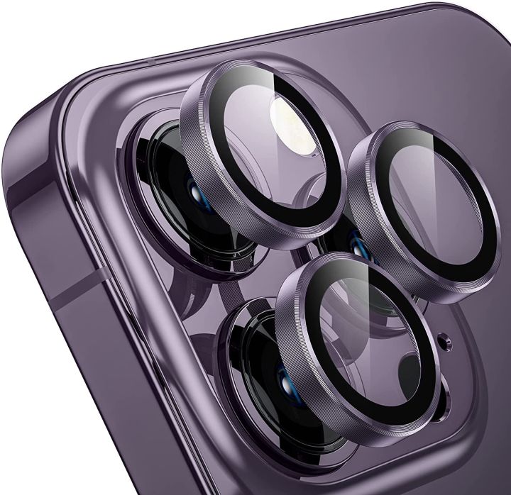 Premium Quality Camera Lens Protector For Iphone 14 Pro Max (Deep Purple)