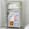 HT  Non-woven Cloth Wardrobe Folding Portable Clothing Storage Cabinet Dustproof Cloth Closet Simple Bedroom Multipurpose 150*70*45. 