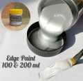 UMS Trader - Edge Paint Pack of 2 – Yellow and Silver - Metallic Waterproof Permanent Edge Paint - Metallic High Pigmented Edge Paints - Epoxy Resin Supplies Craft. 