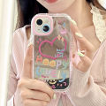 Lovely Girl Heart Mirror Phone Case For iPhone 11 12 13 14 15 Pro Max Shockproof Back Cover. 