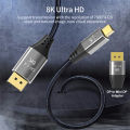 8K Mini DisplayPort to DisplayPort Cable 8K 60Hz 4K 144Hz Mini DP to DP Cables ForMacBook Air Surface Pro Monitor. 