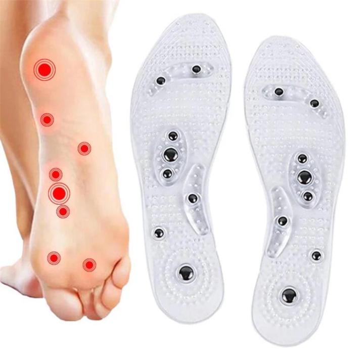 1Pair Foot Massage Relaxation Shoe Gel Insoles Pad Magnetic Therapy Acupressure Health Cushion Slimming Daraz.pk