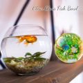 Techmanistan Transparent Decorative Fish Bowl, Fish Bowl Creative Glass Fish Tank Spherical Round Turtle Tank Desktop Decoration, Clear Glass Vase, Plant Vase Pot. 