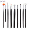 Monja 64Pcs/set Nail Set Nail Art Painting Brush Kit 5 Pcs Rhinetstone Dotting Picking Pen Nail Foil Tape Sticker DIY Manicure Tool. 