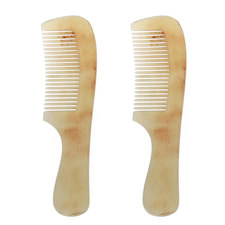 New 2X Profeional Beauty Ox Horn Hair Comb Bruh pa Maage alon