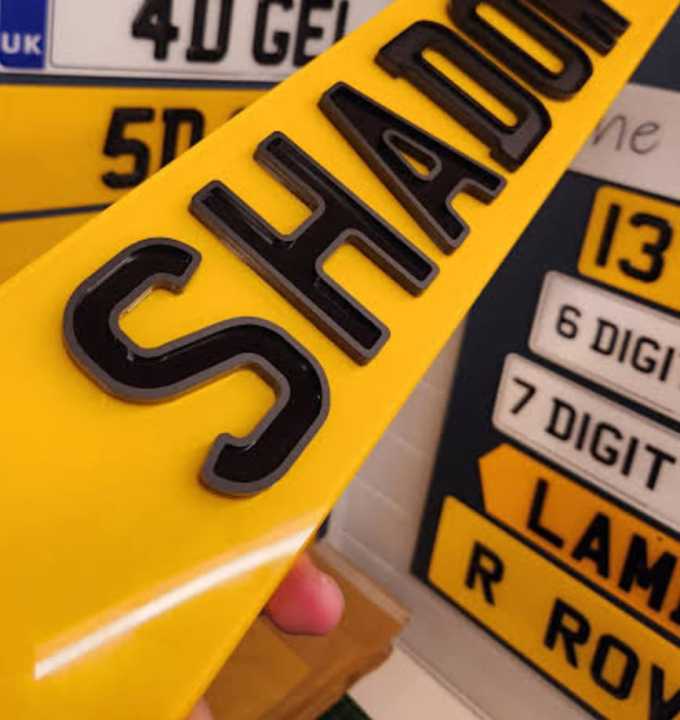 New design Customize Embossed Car Number plate and house number plate (per pice)