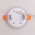 6 watt 3+3 LED Round Panel Light Ceiling POP Down Indoor Light LED 3D Effect Lighting (Double Color) White and outer Pink /Green /Blue And Rgb Pack of 4. 