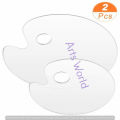 2 Pcs Clear Oil Paint , Acrylic Paint Palette 8 x 11 inches And 12 x 16 inches Art Paint Tray Palettes. 