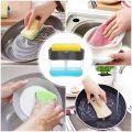2 in 1 Soap Dispenser for Dishwasher Liquid Hold. Press Type Pump Dispenser. Easy To Use And Best For Kitchen Dish Washing Purpose Liquid Dispenser Through Pump (Multi-Color, 400 ML) with Free Sponge | Made in Pakistan | 5 years warranty. 