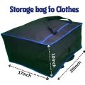 PSP DEALS - High Quality Large Storage Bag 20" x 17" + 10" Clothes Storage Box  Foldable Closet Organizers Storage Containers  with Durable Handles Thick Fabric for BlankeT Comforter Clothing Bedding  Storage Closet Organizer Bag – Water-resistant. 