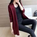 New Women Basic Knit Cardigan Outwear Slim Fit Long Sleeve Open Front Sweater, Solid Color. 