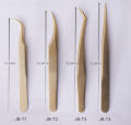 Killer Bzzo Professional Gold Tweezers Lash Extension Volume Eyelash Tweezers Bulk For Makeup Tools Lashes Accessories. 