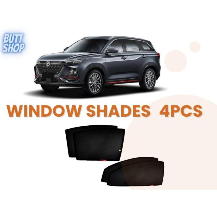 CHANGAN OSHAN X7 SUN SHADES / WINDOW CURTAINS / BLINDS (DARK) BLACK 4PCS