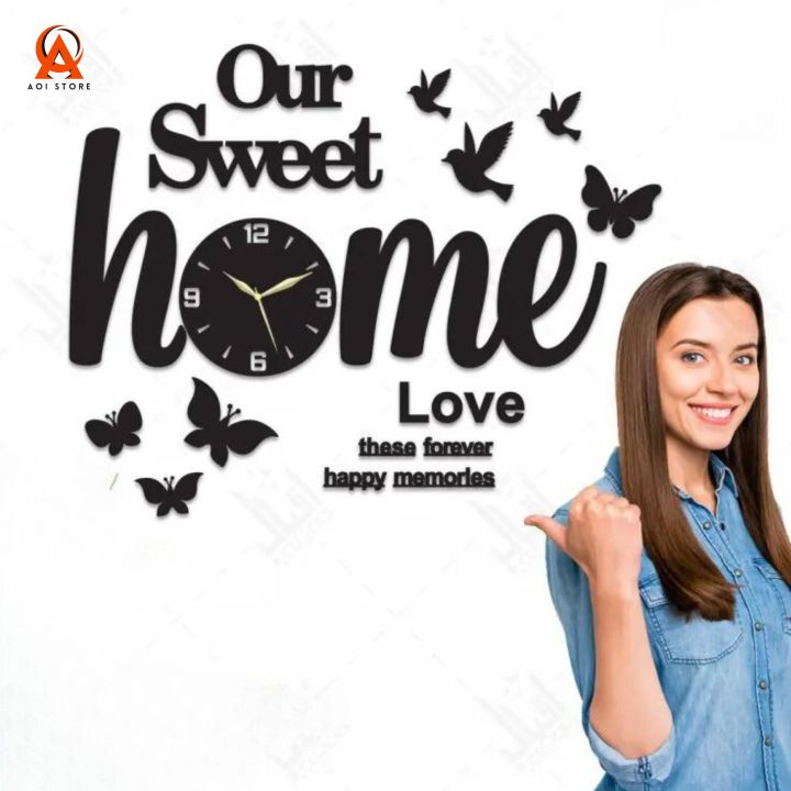 Wall Clocks, Butterflies & Sweet Home 3D Wooden Watch DIY Design our sweet home