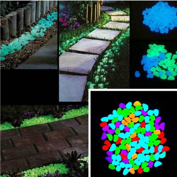 Glow In The Dark Stones Pebbles Aquarium Plants Fairy Mini Garden - Pack of 1
