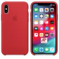 Original Iphone X Silicone Cover Soft-Touch Finish Back Protective Case For iPhone Xs  Red. 