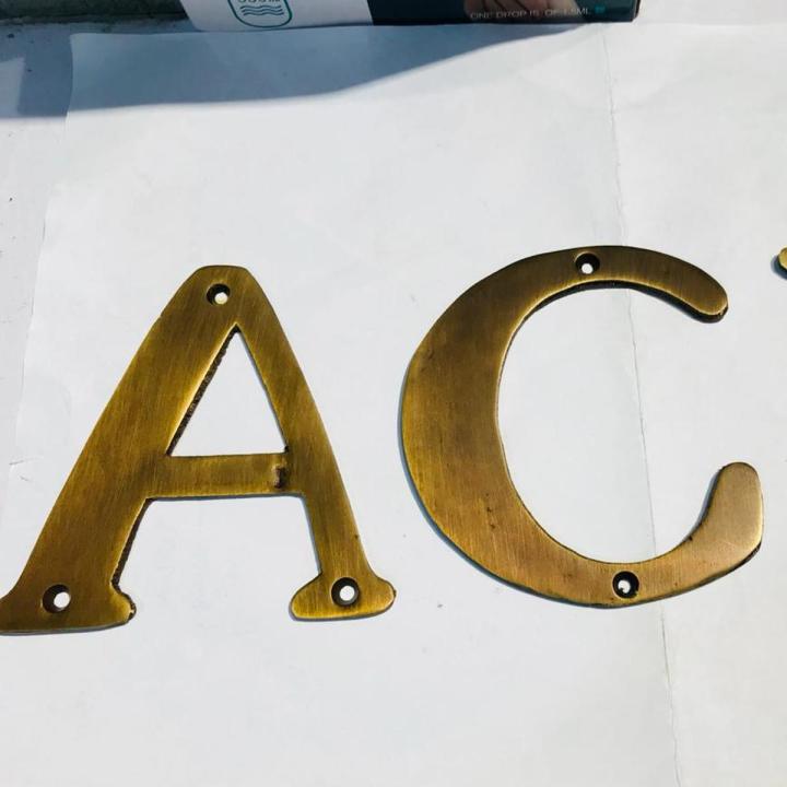 ALPHABETS/LETTERS FOR HOUSE ADDRESS BRASS