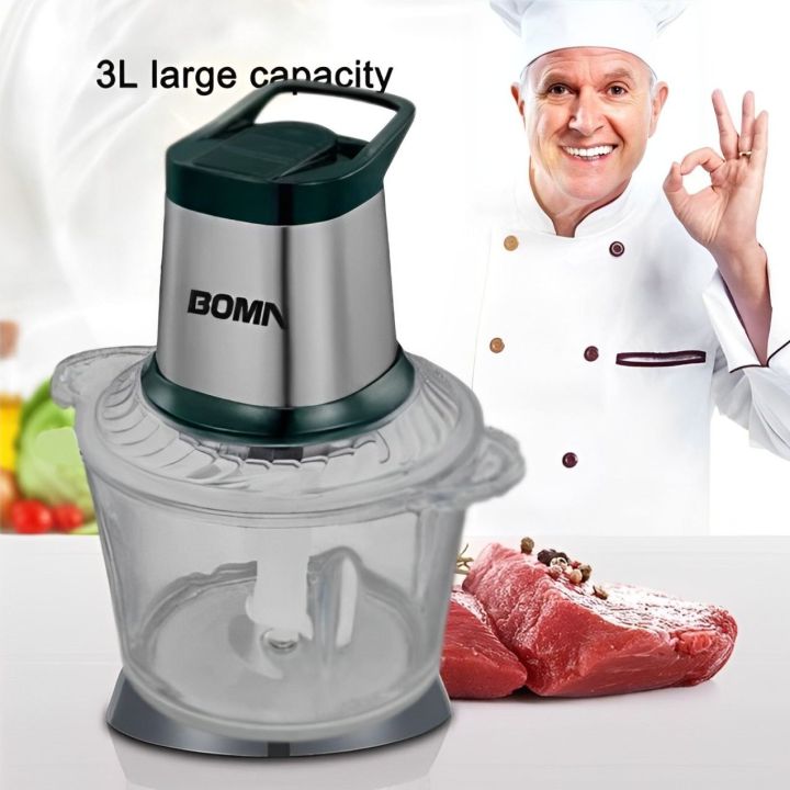New Boma Electric Meat Grinder Chopper Food Processor Meat Grinder Meat Chopper 3l Capacity Meat Machine 300w Powerful Motor Stainless Steel Meat Grinder Meat Chopper Meat Mincer Blender Four Spiral Blades Grinder Machine
