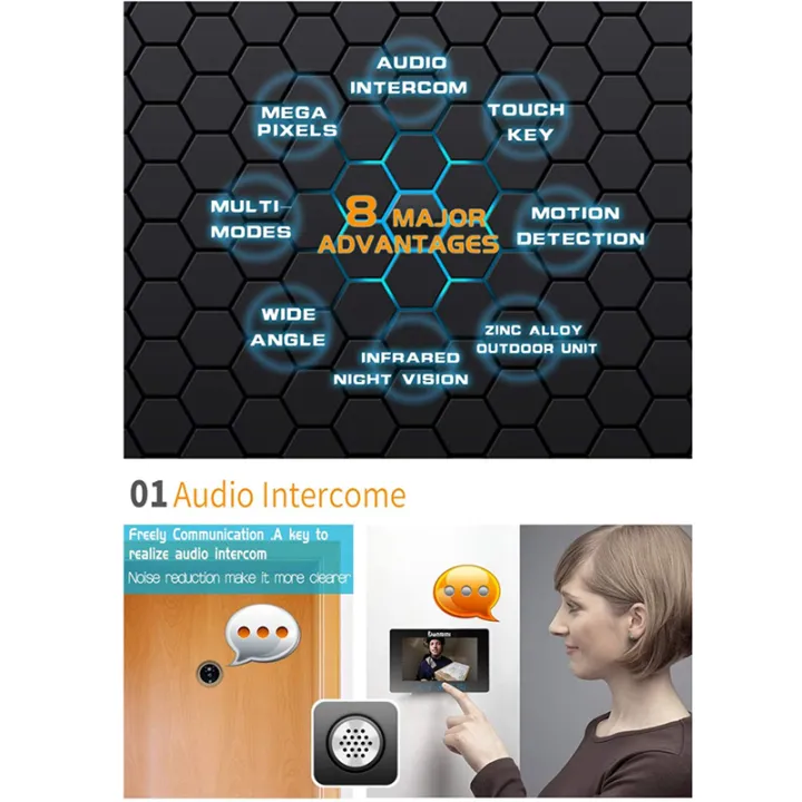 Danmini%20YB-43HD-MT%204.3%20inch%20Screen%203.0MP%20Security%20Camera%20Smart%20Doorbell%20-%20Image%208