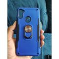 Samsung Galaxy A11  Back Case Cover Armor Rugged Military Shockproof Car Holder Ring. 