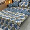 Doube 7 piece comforter set 4 pillows 1 cushion cover 1 king size bedsheet 1 king size quilted comforter Salonika cotton stuff. 