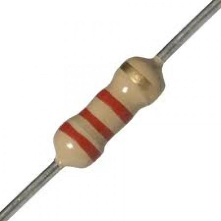 12 Pcs 2.2K Ω Ohm 1/4 Watt Through Hole Resistor | 2.2K Ohm Resistance | ±5%