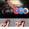 New Round American Captain Fingertip Gyro Shield Alloy Gyro Spinner Decompression Toy Spinner Hobbies for Adults. 