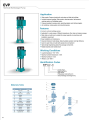 LEO EVPM-2-9 , 1500 WATT / 2 HP ,  VERTICAL MULTISTAGE BOOSTER  / HIGH PRESSURE PUMP , SIZE 1" X 1" EURPEON STANDARD. 