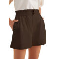 Green Home Summer Pants High Waist Zipper Good-looking Women Shorts. 
