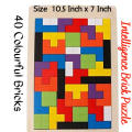 Wooden Tangram Puzzles for Kids  Wooden Intelligence Puzzle Bricks / Colourful Wooden Bricks Puzzle For Kids. 