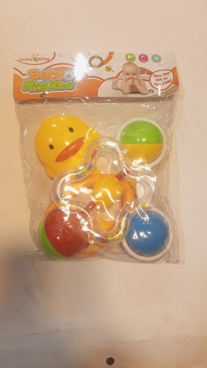 5pcs Baby Rattles Toy Set – Safe & Colorful Newborn Sensory Toys for ...