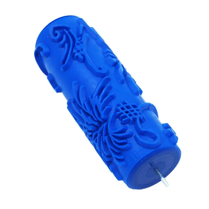 5''%20Embossed%20Paint%20Roller%20Sleeve%20Wall%20Art%20Texture%20Stencil%20Brush%20Tool%20Flower%20Pattern%20Decor%20-%20Image%203