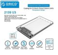 ORICO HDD CASE CRYSTAL 2.5 2139U3-CR 3.0 - ORICO HDD Case 2.5 Inch Transparent SATA to USB 3.0 External HDD/SSD Case. 