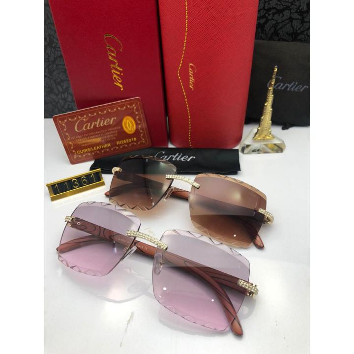 Carter-Rimless-Metal-Brown & Purple-Sunglasses