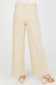 Beige Wide Leg High Waist Calf Lenght Denim Jeans | Export Quality | ZRANZIE. 